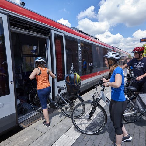 Radelzug Copyrigh: Tourismusverband Liebliches Taubertal / Peter Frischmuth