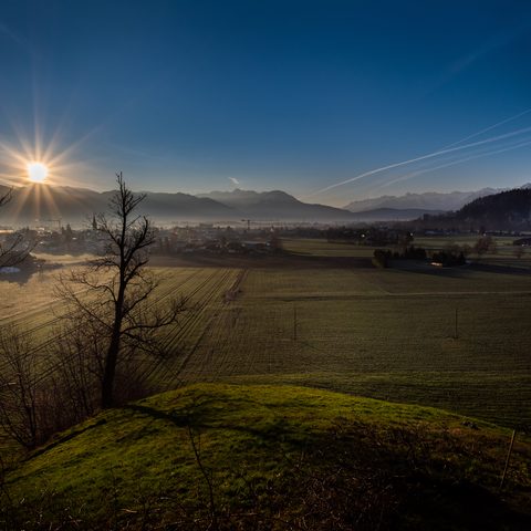 Sonnenaufgang über dem Rheintal