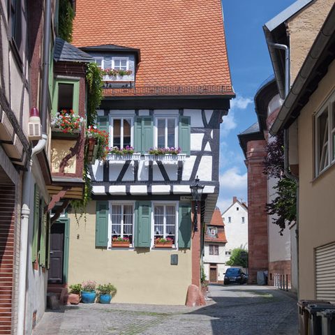 Metzgergasse in der Altstadt © Till Benzin Quelle: Kongress- und Touristikbetriebe der Stadt Aschaffenburg 