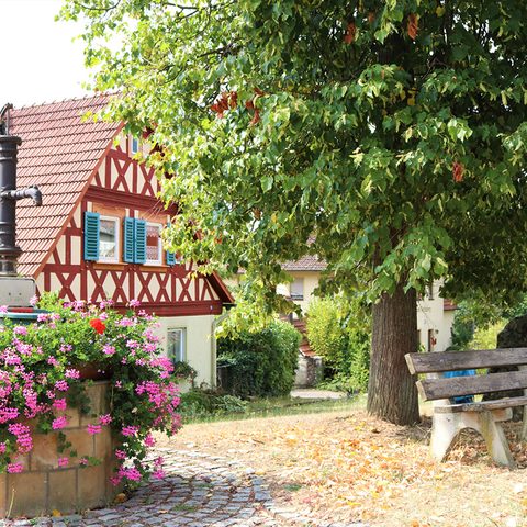 Fränkische Fachwerkhäuser in Ebensfeld – Bildrechte Gemeinde Ebensfeld Foto: Birgid Röder