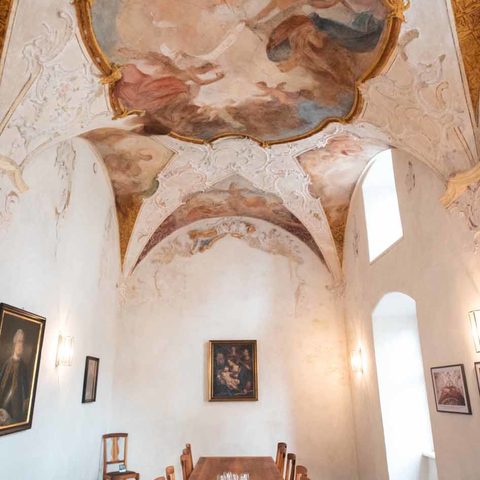 Die Kapelle im Obergeschoss des Nordheimer Zehnthofs Quelle: Touristikrat Nordheim am Main