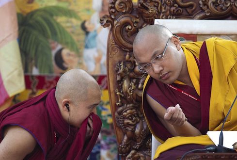 Photo of Khenpo Tengye and Ogyen Trinley Dorje