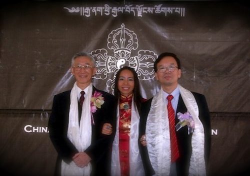 Photograph of Chen Li-an, Yangjin Lamu, and Sun Weide, 2010