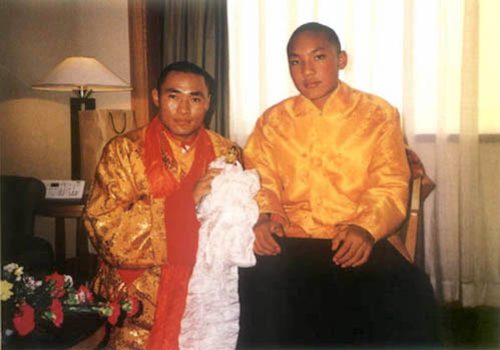 Photograph of Zhongba and Ogyen Trinley Dorje, 1999