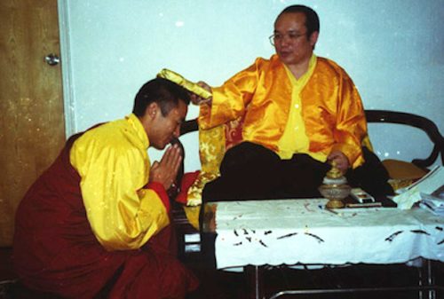Photograph of Zhongba and Tai Situ, 1991