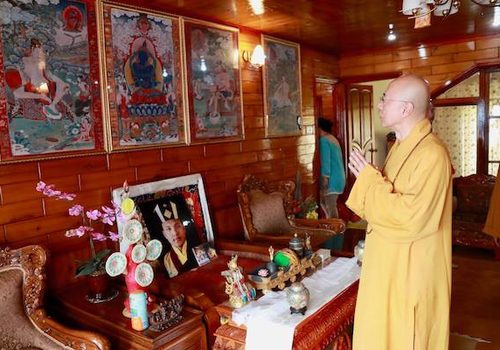 Photograph of Hai Tao in  Rumtek Monastery, 2017