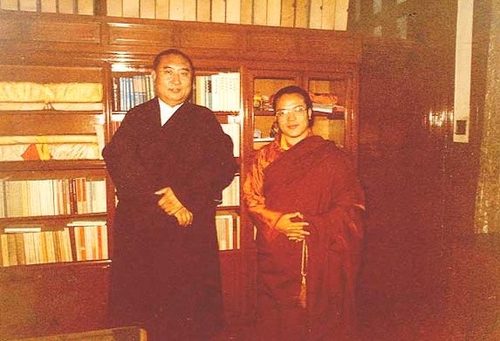 Photo of Panchen Lama and Tai Situ, 1984