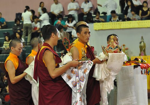 Photograph of Khenpo Karpo's monks in Taiwan, 2009