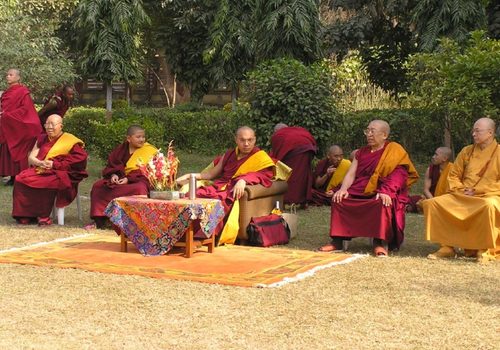 Photograph of Hai Tao senior Tibetan lamas, 2007