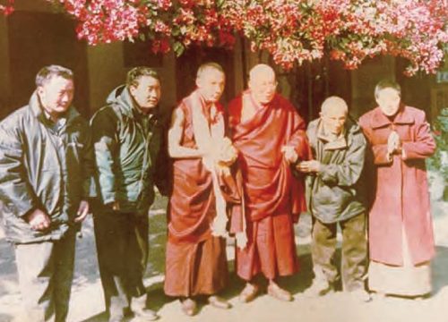 Photograph of exfiltration group with Dalai Lama, 2000
