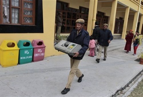 Photo of  Indian policeman at Gyuto Monastery, 2011