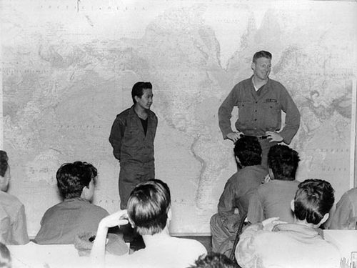 Photograph of Bruce Walker training Tibetans, 1960s