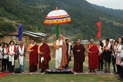 Photograph of Hai Tao and group in Bhutan, 2013