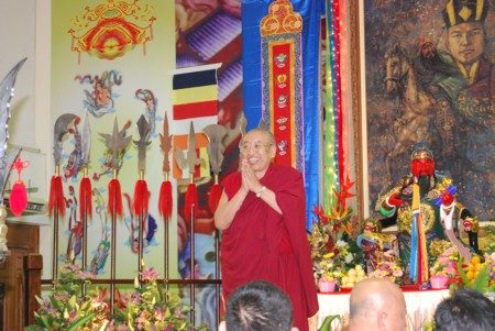 Photograph of Thrangu Rinpoche in Malaysia, 2008