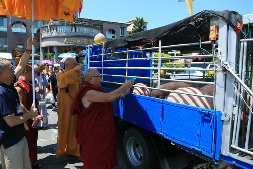Photograph of Hai Tao and Khenpo Lodro Donyo, 2015