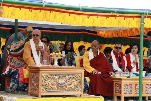 Photograph of Hai Tao, Khenpo Karpo, Wong Yeon Chai, and Loo Chooi Ting, 2013