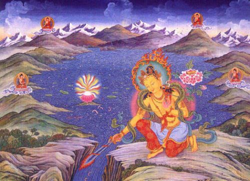 Painting of deity Manjushri