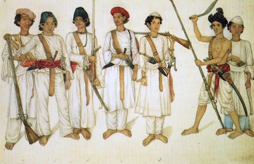 Painting of Gorkha soldiers