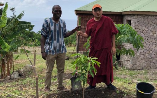 Photograph of Ogyen Trinley Dorje in Dominica, 2018