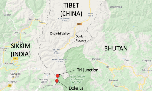 Map of Doklam