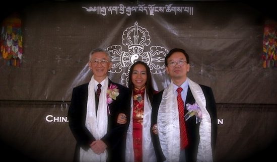 Photograph of Chen Li-an, Yangjin Lamu, and Sun Weide, 2010