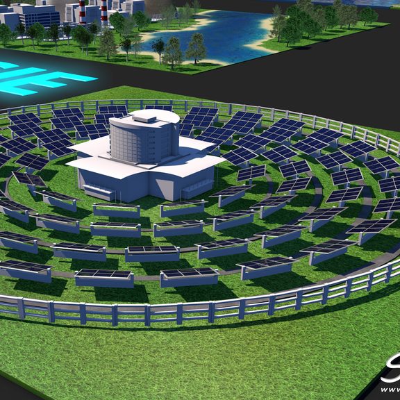 Detailansicht Solarkraftwerk