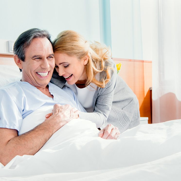 happy patient with wife