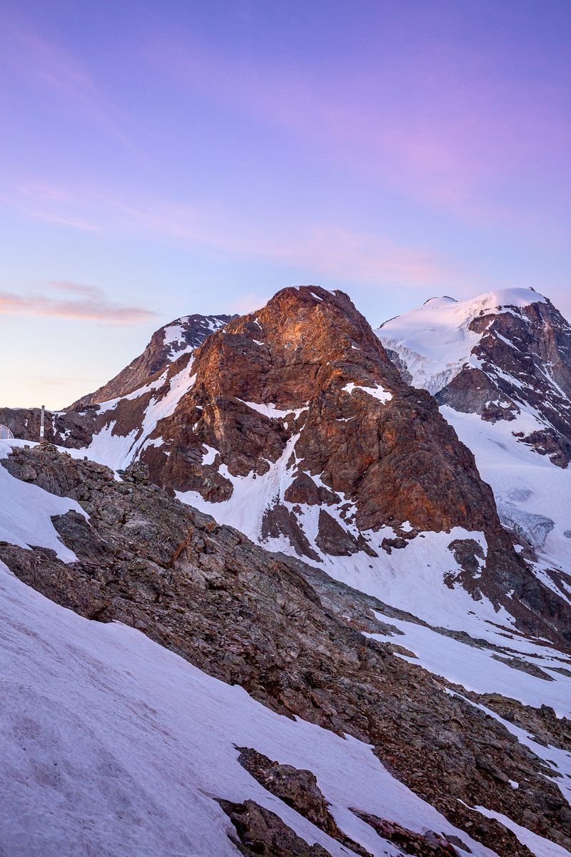 Morgenstimmung Richtung Piz Trovat, Engadin