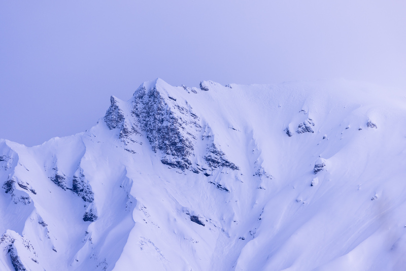 Frisch verschneiter Piz oberhalb Jenins